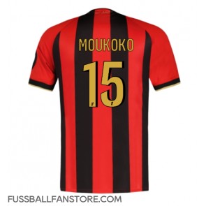 OGC Nice Youssoufa Moukoko #15 Replik Heimtrikot 2024-25 Kurzarm